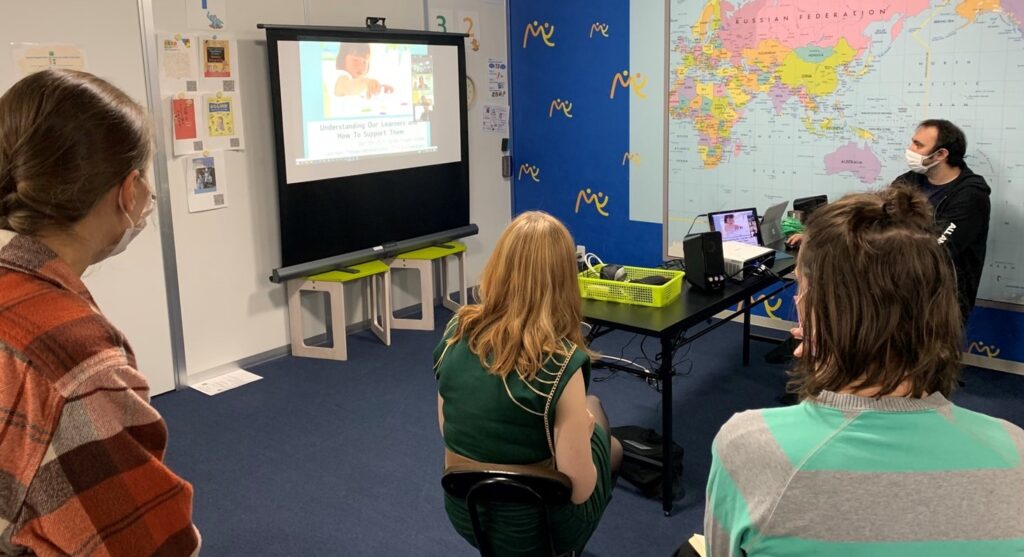 MY teachers participate in an online presentation by Aya Nakanishi about neurodiversity and learning.